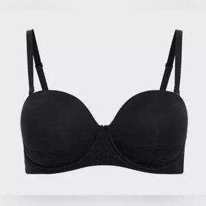 Torrid Curve Black Strapless/Convertible Push-up Bra 38DD NWT